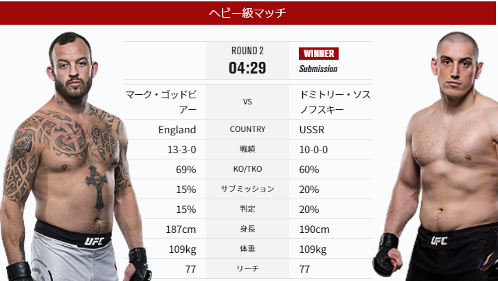 Ufn18 3 17 結果 ヒョードルの後継者になれるか ロシアのスーパールーキー ソスノフスキー Ufc観戦記